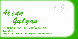 alida gulyas business card